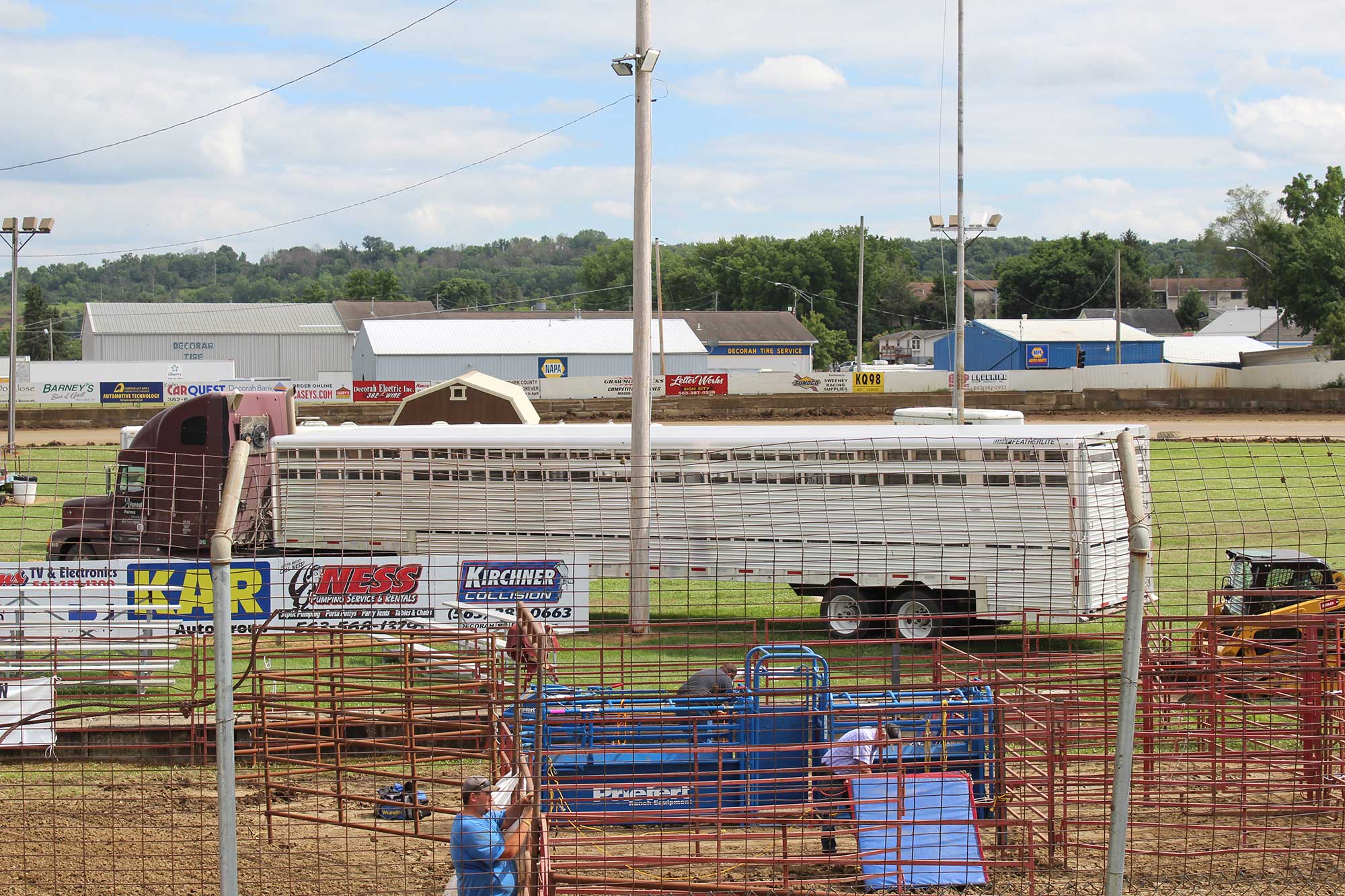 Semi stock trailer 8270 at rodeo