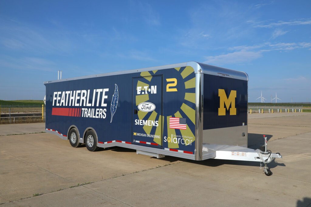 University of Michigan solar car team trailer